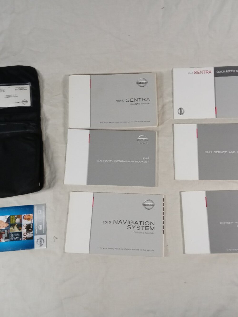 Nissan 2015 Sentra Owner's Manual, Service, & Maintenance Guide Book with Case